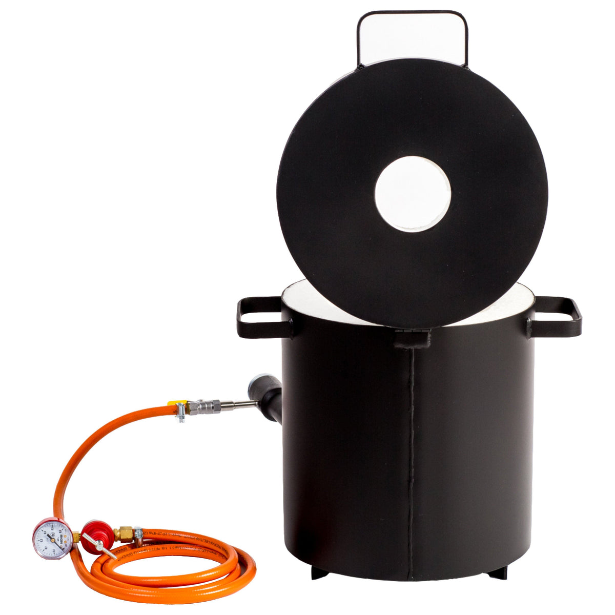 Four à Fumer Original Samson En Acier Gaufré Avec Fenêtre :Hauteur : 150 Cm